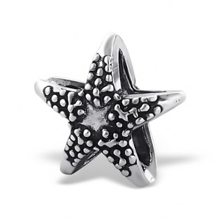 Silver Starfish Plain Bead