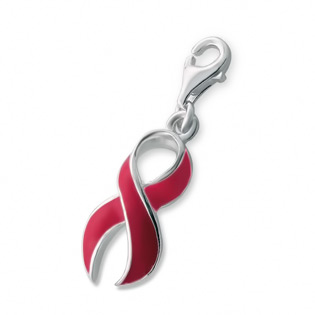 Silver Ribbon Charm with Lobster