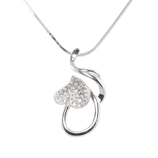 Silver Pendant Upside Down Heart