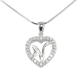 Silver Pendant Heart Shape N