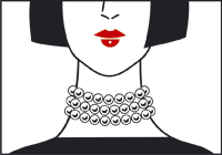 Pearl collar necklace