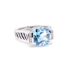 Ring With Blue Topaz