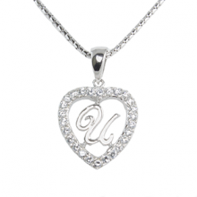 Silver Pendant Heart Shape U