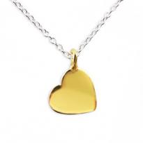 Gold Plated Silver Heart Necklace