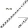 Silver 3.2mm Thick Bead Bracelet 19cm