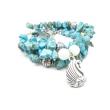SWAN Real Turquoise and White Shell Pearl Necklace